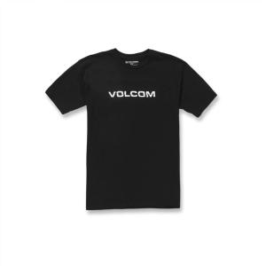 Volcom Mens Euro Logo Short Sleeve Tee(Black Crisp)