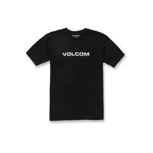 Volcom Mens Euro Logo Short Sleeve Tee(Black Ripper)