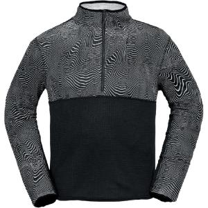 Volcom Men’s Gridlock Mock Neck Fleece(Black Print)