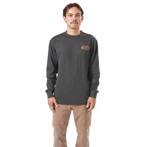 Volcom Mens Heavyweight Durable Cotton Long Sleeve T-Shirt(Black)