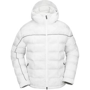 Volcom Men’s Sew Down Ecodown Filled Puffy Snowboard Winter Ski Jacket, White Camo S5