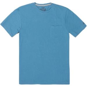 Volcom Mens Solid Stone Modern Fit Short Sleeve Tee(Tidal Blue)