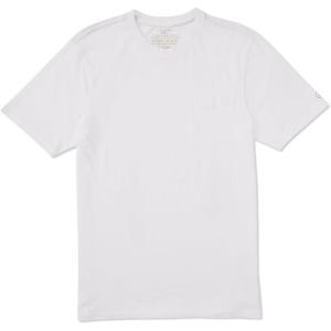 Volcom Mens Solid Stone Modern Fit Short Sleeve Tee(White White)