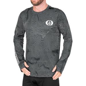 Volcom Mens V-Science Midweight Thermal Base Layer Long Sleeve Shirt(Black Print)