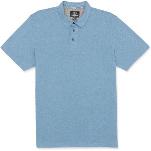 Volcom Men’s Wowzer Modern Fit Short Sleeve Polo Shirt(Blue Rinse)