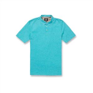 Volcom Men’s Wowzer Modern Fit Short Sleeve Polo Shirt(Electric Blue)