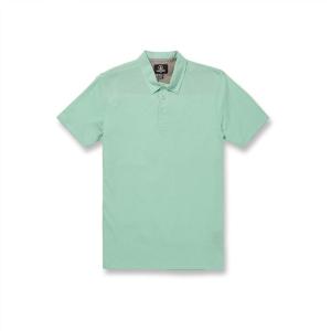 Volcom Men’s Wowzer Modern Fit Short Sleeve Polo Shirt(Ice)