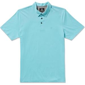 Volcom Men’s Wowzer Modern Fit Short Sleeve Polo Shirt(Poolside)