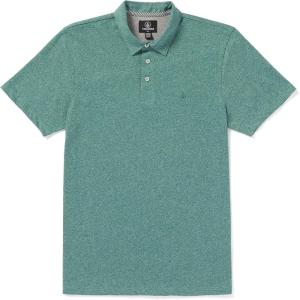 Volcom Men’s Wowzer Modern Fit Short Sleeve Polo Shirt(Sea Green)