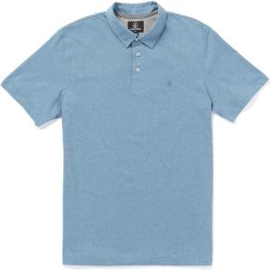Volcom Men’s Wowzer Modern Fit Short Sleeve Polo Shirt(Stone Blue)