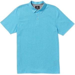 Volcom Men’s Wowzer Modern Fit Short Sleeve Polo Shirt(Turkish Blue)