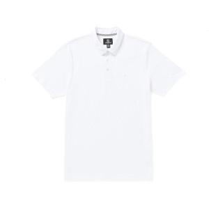 Volcom Men’s Wowzer Modern Fit Short Sleeve Polo Shirt(White)