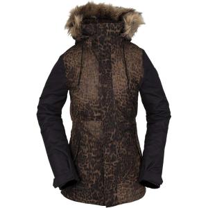 Volcom Women’s Fawn Insulated Snowboard Ski Winter Hooded Jacket(Black Combo)