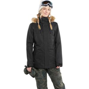 Volcom Women’s Fawn Insulated Snowboard Ski Winter Hooded Jacket(Black S4)