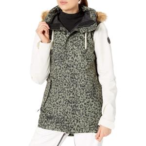 Volcom Women’s Fawn Insulated Snowboard Ski Winter Hooded Jacket(Leopard)