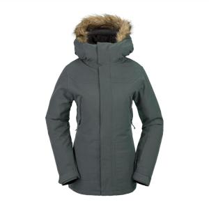 Volcom Women’s Shadow Insulated Snowboard Ski Winter Hooded Jacket(Eucalyptus S4)