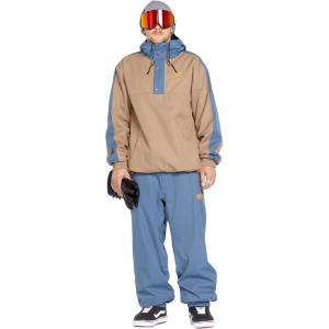 Volcom mens Arthur Longo 20k Pullover Anarok Hooded Snowboard Jacket(Chestnut Brown S5)