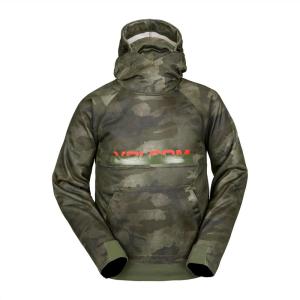 Volcom mens Hydro Hooded Fleece Riding Hoodie(Cloudwash Camo S4)