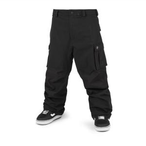 Volcom mens Nwrk Baggy Cargo Snowboard Ski Pant(Black White)