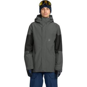 Volcom mens Primry Insulated Snowboard Winter Ski Jacket(Dark Grey)