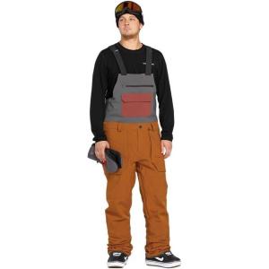 Volcom mens Roan Bib Overall Snowboard Pant(Caramel)