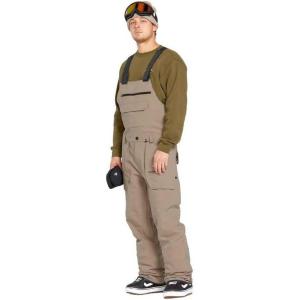 Volcom mens Roan Bib Overall Snowboard Pant(Chestnut Brown)