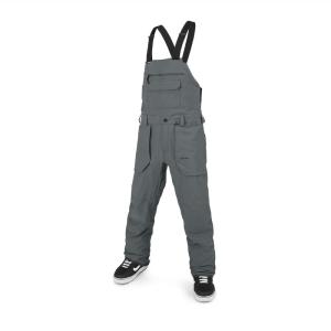 Volcom mens Roan Bib Overall Snowboard Pant(Grey Grey)