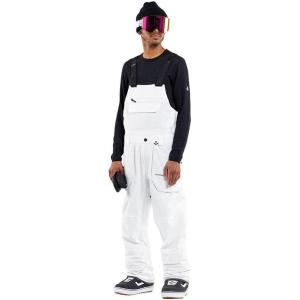 Volcom mens Roan Bib Overall Snowboard Pant(White)