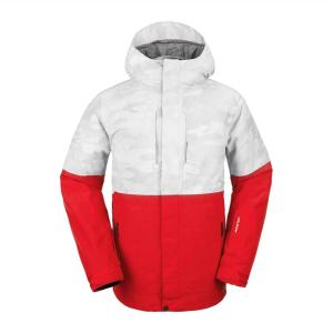 Volcom mens V.co Op Snowboard Ski Winter Jacket(White Camo S4)