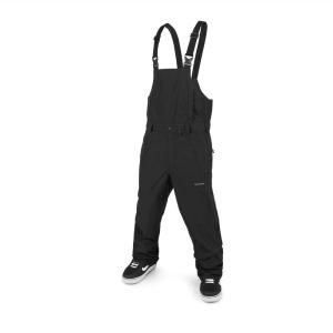 Volcom mens V.co Sparta Bib Overalls Snowboard Pant – 15k Waterproof 2-layer Fabric(Black White)