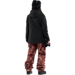 Volcom womens Creston Stretch Snowboard Ski Bib Overall Snowpant(Pink Salt Wash S4)