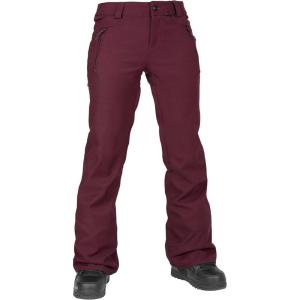 Volcom womens Genus Slim Fit Stretch Snowboard Ski Pant(Burgundy S5)