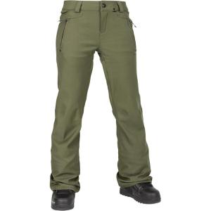 Volcom womens Genus Slim Fit Stretch Snowboard Ski Pant(Ivy)