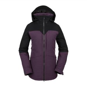 Volcom womens Shelter 3d Stretch Insulated Snowboard Ski Winter Hooded Jacket(Blackberry S10)