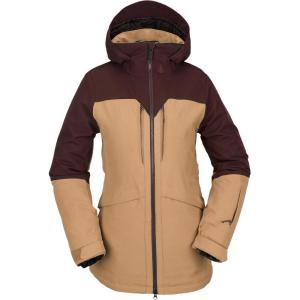 Volcom womens Shelter 3d Stretch Insulated Snowboard Ski Winter Hooded Jacket(Caramel S3)