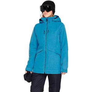 Volcom womens Shelter 3d Stretch Insulated Snowboard Ski Winter Hooded Jacket(Petrol Blue S3)
