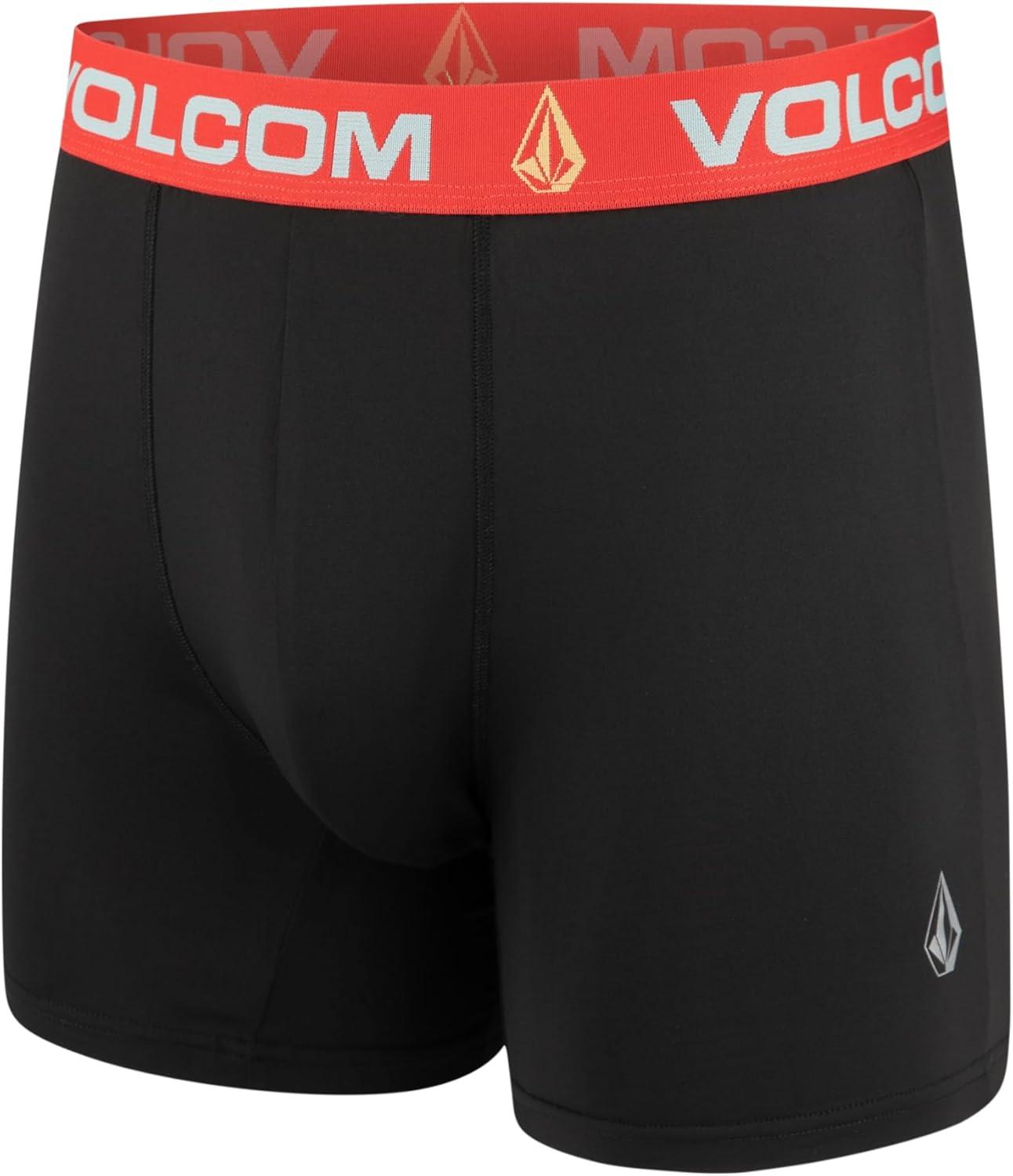 image:imageVolcom Mens Boxer Briefs 5 Pack Poly Spandex Performance Boxer Briefs UnderwearBlackGreenBlackHunterBlack