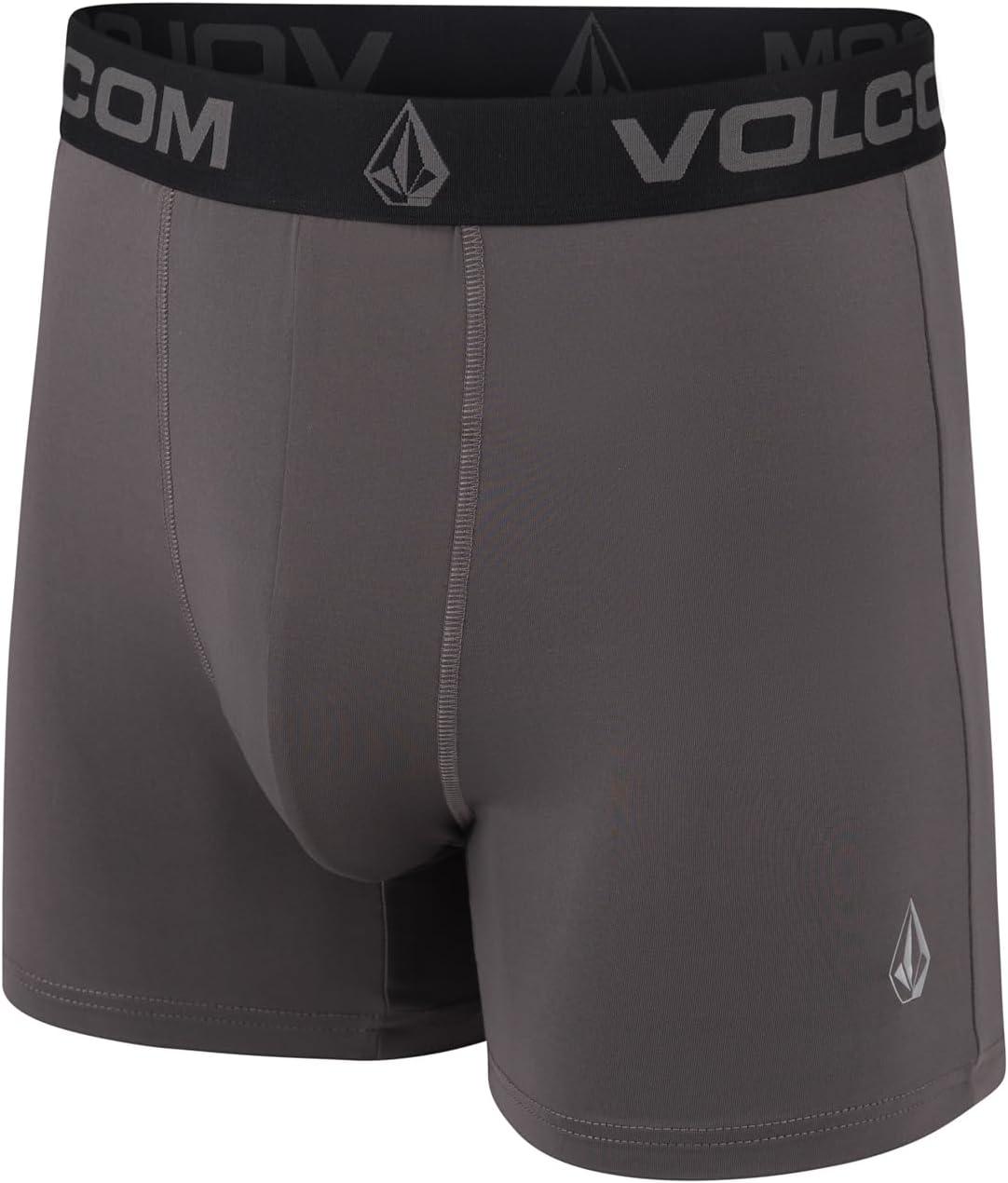 image:imageVolcom Mens Boxer Briefs 5 Pack Poly Spandex Performance Boxer Briefs UnderwearBlackGreyBlackwhiteBlackGrey