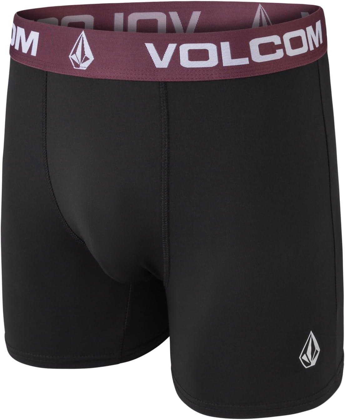 image:imageVolcom Mens Boxer Briefs 5 Pack Poly Spandex Performance Boxer Briefs UnderwearBrownGreyHunter GreenBaby BlueBlack