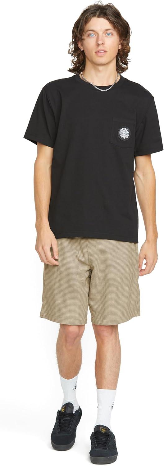 image:imageVolcom Mens Frickin Elastic Waist 19 Chino ShortLight Khaki