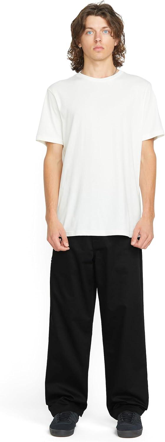 image:imageVolcom Mens Frickin Skate Loose Baggy Fit Chino Pants Relaxed Tapered 17 Leg Opening 30 InseamBlack