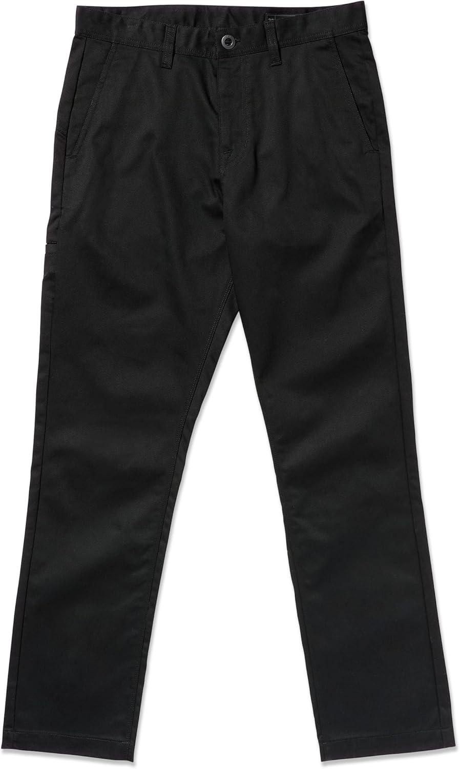 image:imageVolcom Mens Frickin Skate Loose Baggy Fit Chino Pants Relaxed Tapered 17 Leg Opening 30 InseamBlack Chino