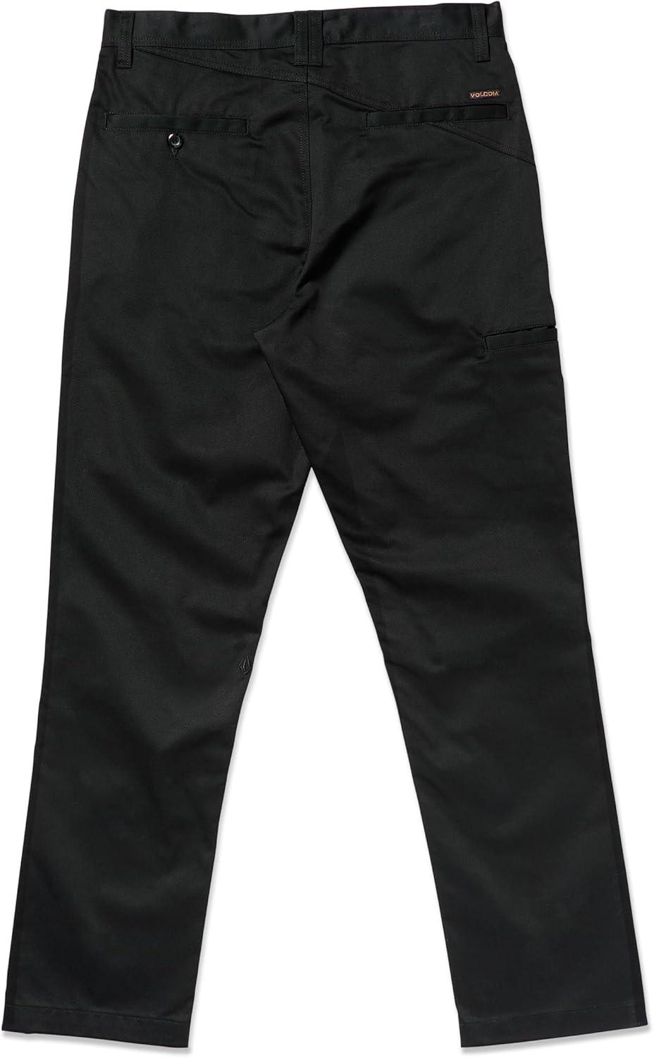 image:imageVolcom Mens Frickin Skate Loose Baggy Fit Chino Pants Relaxed Tapered 17 Leg Opening 30 InseamBlack Chino