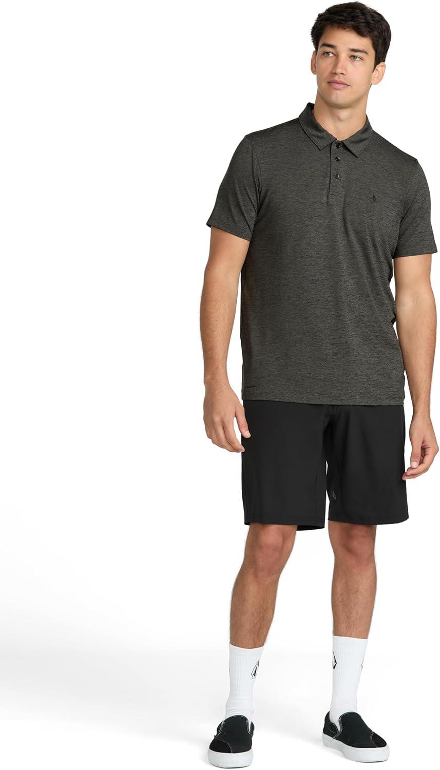 image:imageVolcom Mens Hazard Performance Short Sleeve Lightweight Golf PoloPewter
