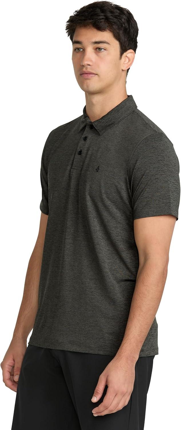 image:imageVolcom Mens Hazard Performance Short Sleeve Lightweight Golf PoloPewter