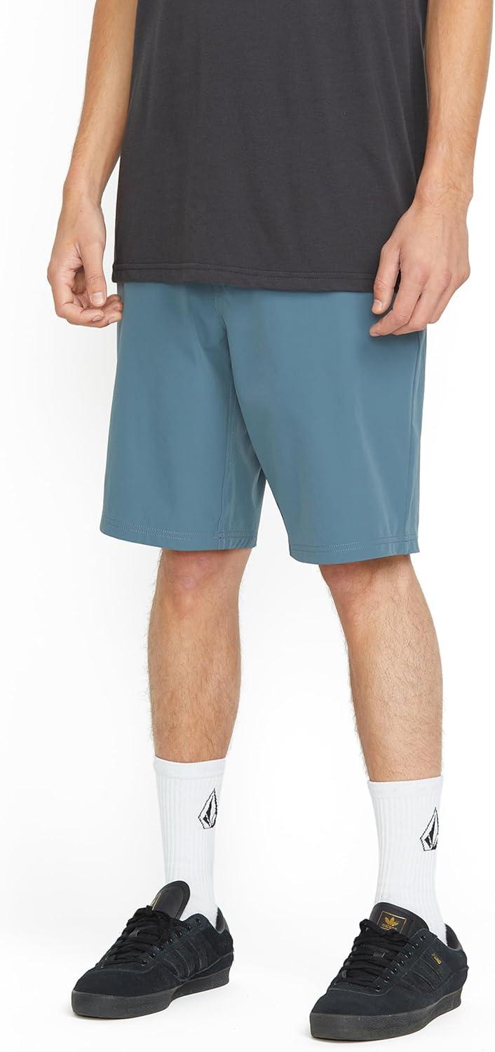 image:imageVolcom Mens Regular Frickin Cross Shred 20 Hybrid Water Repellent ShortDark Slate