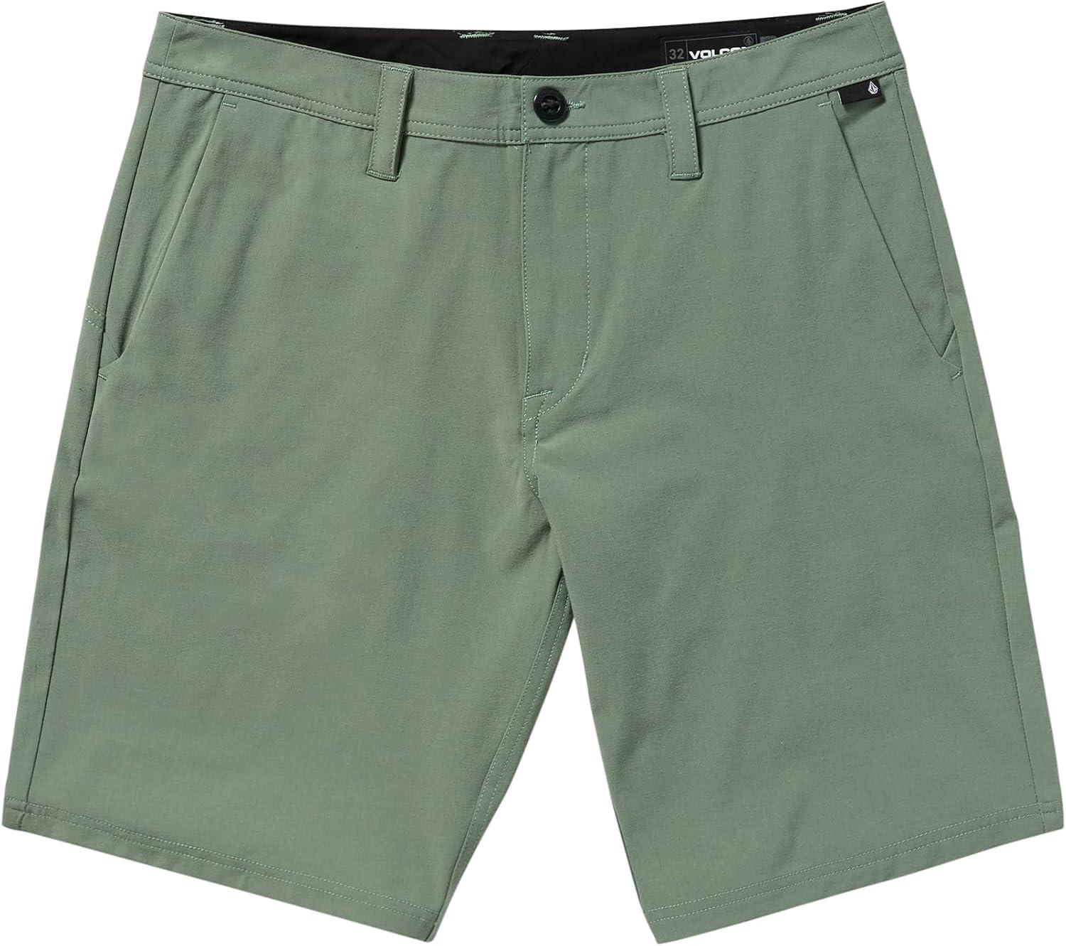 image:imageVolcom Mens Regular Frickin Cross Shred 20 Hybrid Water Repellent ShortLight Olive