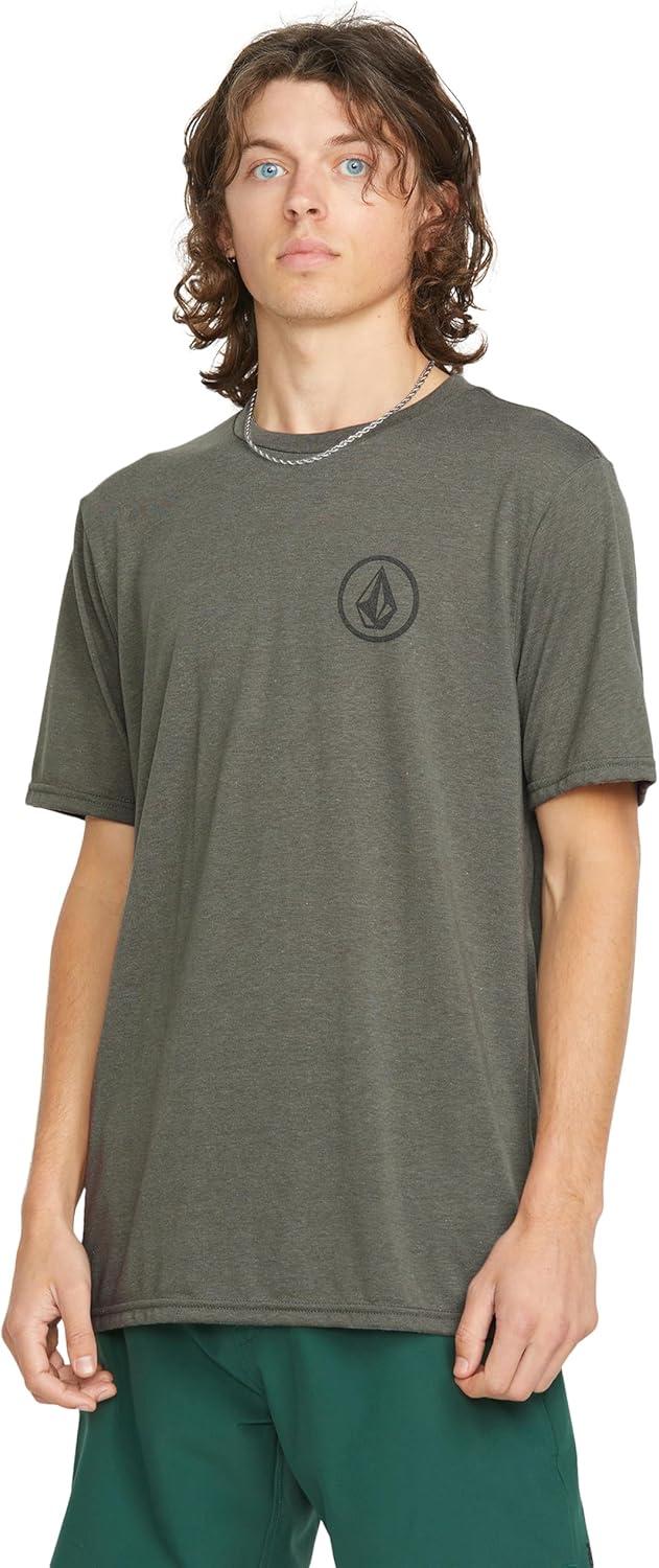 image:imageVolcom Mens Stone Tech Short Sleeve Quick Drying TeeCharcoal Heather Circle