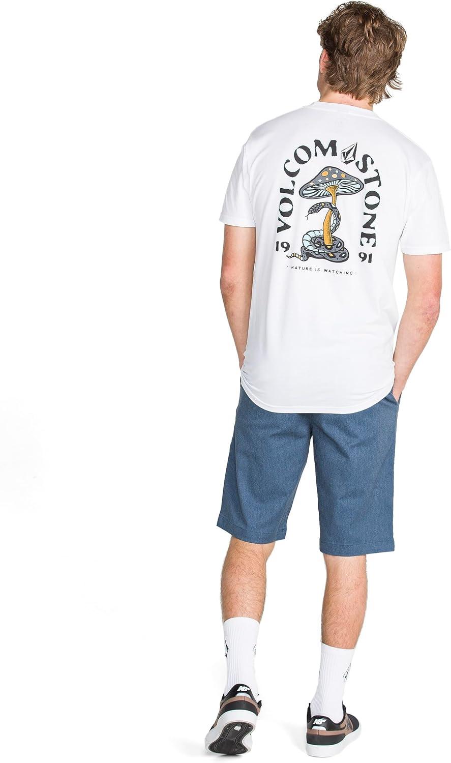 image:imageVolcom Mens Vmonty Chino Shorts 22 Outseam Relaxed Fit Durable Cotton FabricHeather Blue