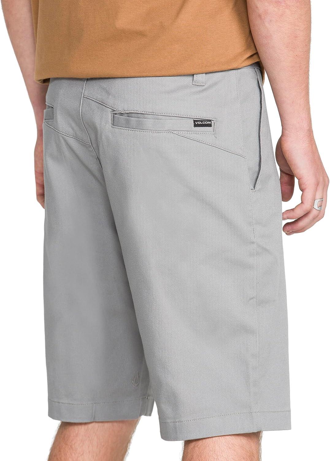 image:imageVolcom Mens Vmonty Chino Shorts 22 Outseam Relaxed Fit Durable Cotton FabricMoonbeam